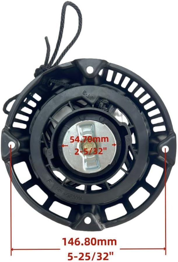 Recoil Starter Assembly with Handle &amp Bolts — Compatible with Westinghouse 141cc Inverter Generators iGen4000c / iGen4000cv / iGen4000DFc / iGen4000DFcv — Replacement Part