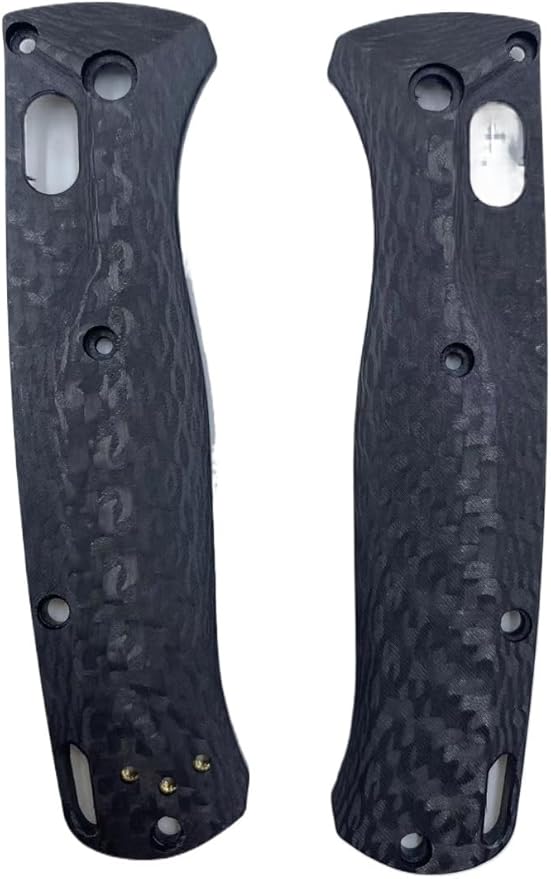 1 Pair Custom Scales Handle Fits for Bugout 535 Premium 3K Carbon Fiber Handle Patch Replacement(Black)