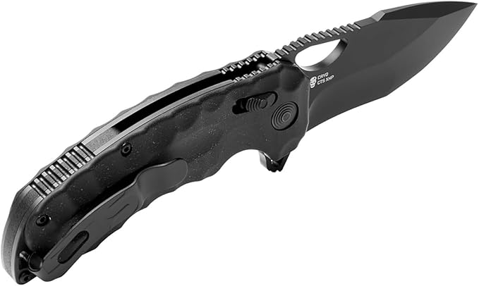 SOG Kiku Quick-Opening Sharp Ambidextrous Pocket Folding Knives with Linen Micarta Handle | CTS XHP Steel XR Lock