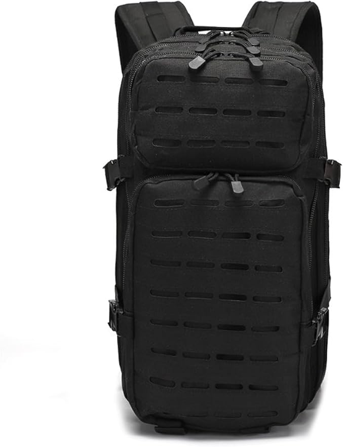 Military Tactical Backpack Large Army 3 Day Assault Pack Molle Bag Backpacks (Black)