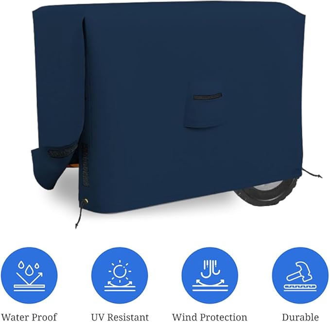 Covers &amp all Outdoor Generator Cover 12 Oz Waterproof UV &amp Weather Resistant Universal Portable Equipment Machinery Storage Protector with Air Vents Velcro &amp Drawstrings (20L x 15W x 1