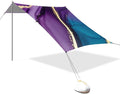 Beach Canopy with Windproof Ropes &amp Sandbags Beach Tent Sun Shade Sun Shelter for Camping Trips Fishing Backyard Fun or Picnics Purple Texture