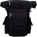Motorcycle leg bag Drop Leg Bag Men Canvas Waist Drop Leg Bag Messenger Shoulder Fanny Pack Cross Body Thigh Hip Bum Belt for Travel Motorcycle Riding(Black)