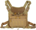 MiOYOOW Chest Bag Multi-compartment Waterproof Breathable Tactical Chest Rig Pack with Adjustable Shoulder Strap for Cycling Biking Work