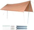 DANCHEL OUTDOOR Waterproof Bell Tent Awning 4 Season Camping Tarp – Portable Canopy Cover with Poles Lightweight Glamping Accessories Rectangle