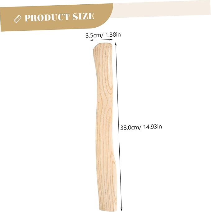 2pcs Wooden Axe Handles Replacement for Garden Tools Axe Handle Ergonomic Design Natural Wood Feel
