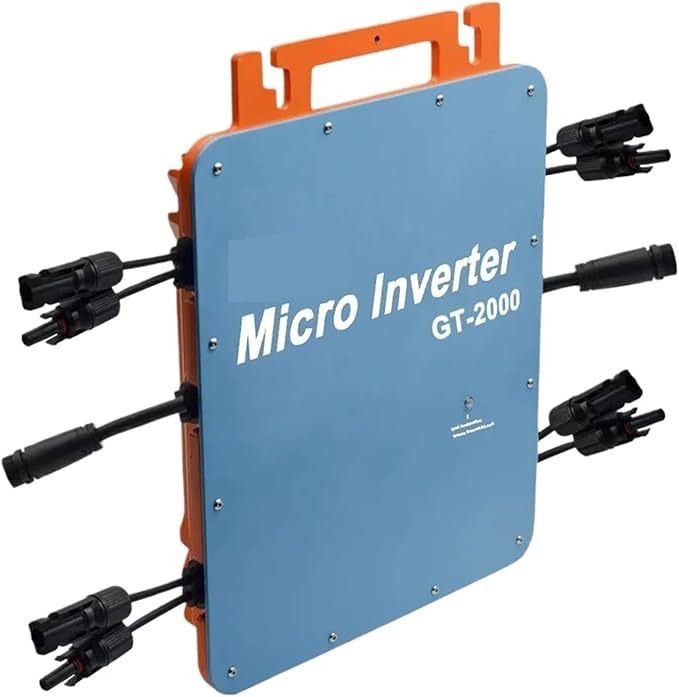 800W 2000W 2400W 2800W Micro Solar Panel Smart Inverter PV Input 18V-60VDC to 120V 230VAC Auto Switch(Black110-120V_1200W)