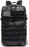 900D Oxford Military Tactical Backpack Molle Army Assault3 days pack bug out Bag for PhotographerHickingTreekingTravel (Black CP)