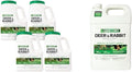Liquid Fence Deer and Rabbit Repellent Granular 5 Pounds Pack of 4 and Concentrate Repels Deer and Rabbits 1 Gallon