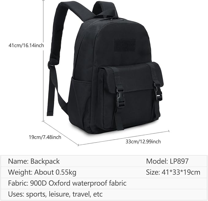 Military Tactical Backpack for Men Women Small Hiking Daypacks Travel Rucksack for Outdoor Sports Assault Bag (Mud)
