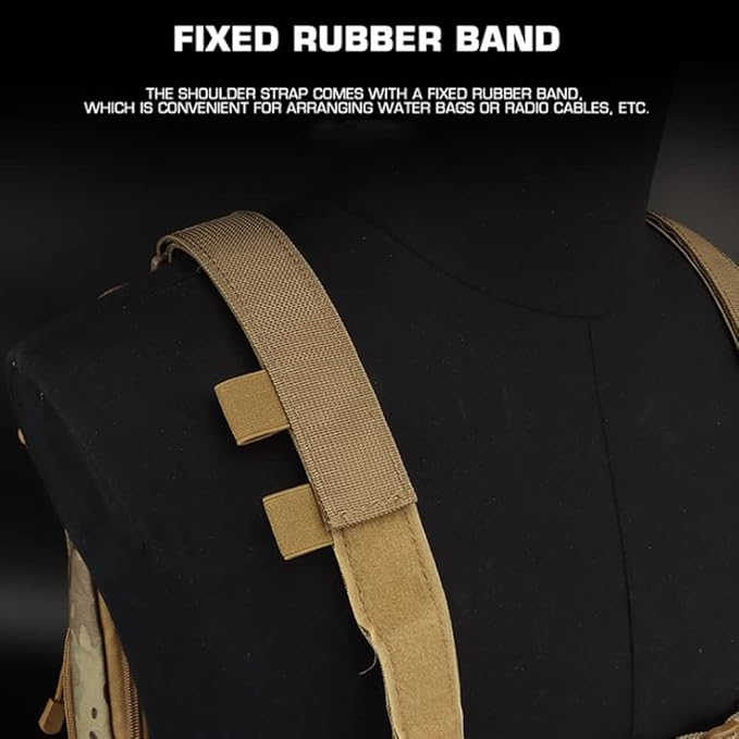 Tactical Expandable Hydration Backpack MOLLE Multi-purposed Airsoft Utility Bag for Travelling Hiking Hunting