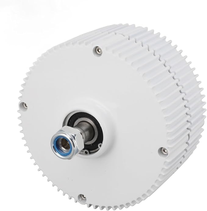 3 Phase AC Permanent Magnet Synchronous Alternator Generator High Efficiency Dual Axes 24V Output for Vertical Horizontal Wind Turbines Aluminum Alloy Carbon Steel 15x15x15cm (400w)