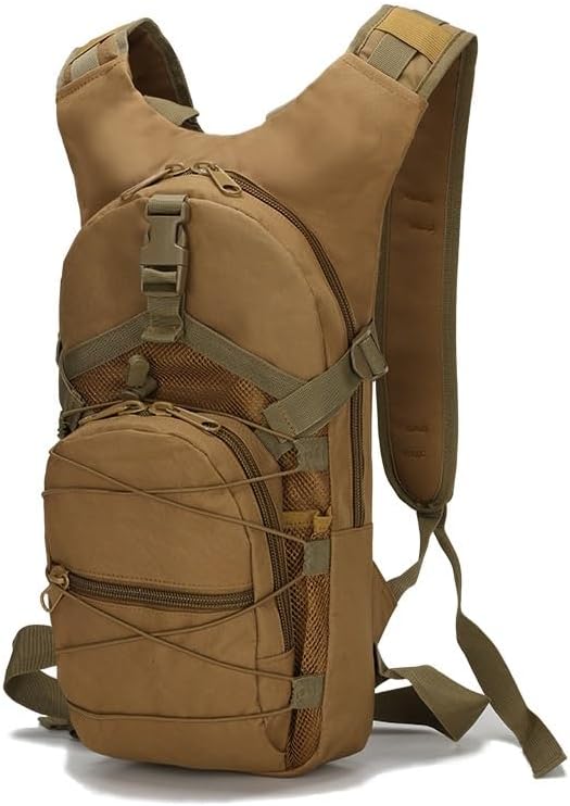 Military Molle Tactical Backpack Outdoor Travel Waterproof Oxford MOLLE Army Backpack Breathable Daypack Bag(Khaki)