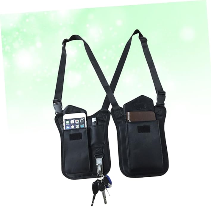 GANAZONO Concealed Armpit Bag Upgraded Multi Purpose Nylon Theft Shoulder Pack for Men Women for Travel Outdoor Activities Black