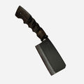 Japanese NATA Hatchet – Hand-Forged Steel &amp Iron Blade Using Traditional Swordsmithing Method | Black-Dyed Finish | Carved Wooden Handle | Leather case | Made in Japan
