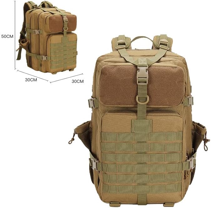 Outdoor Sports Pack Hiking Bag Rucksack Knapsack Combat Camouflage Tactical Backpack- Black