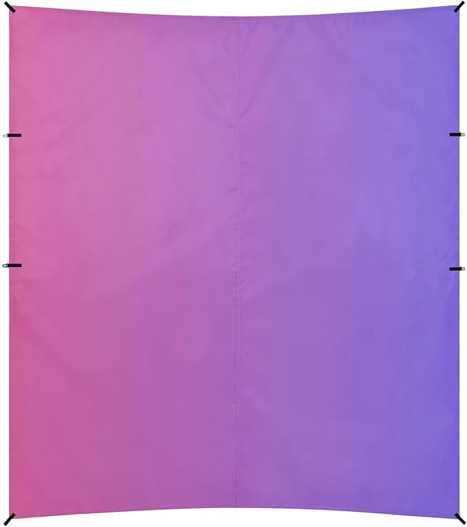 Red Blue Gradient Beach Tent UPF50+ Protection Water-Resistant Shade Sun Shelter Includes Sand Shovel Sandbags Stability Poles for Camping Trips Fishing Backyard Fun or Picnics