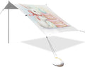 Beach Canopy with Windproof Ropes &amp Sandbags Beach Tent Sun Shade Sun Shelter for Camping Trips Fishing Backyard Fun or Picnics Easter Bunny