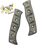 1 Pair Custom Micarta Scales with 5 Sets Screws Fits for Fixed Adamas 375 CNC Handle Patch DIY Accessory(Black)
