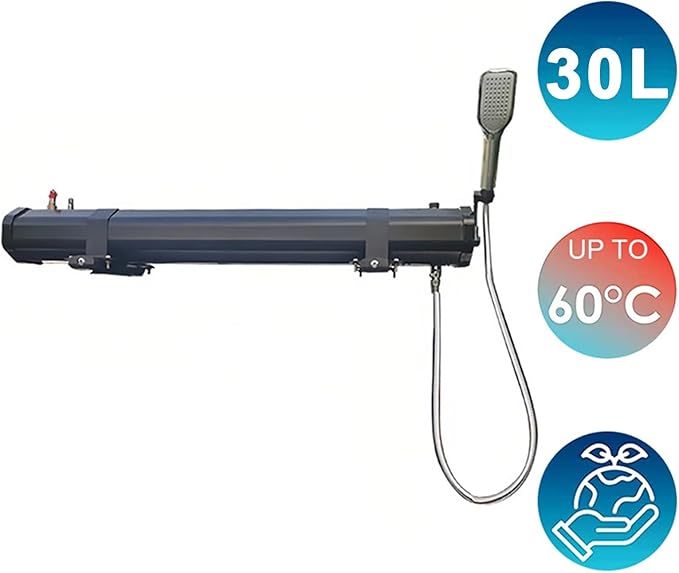 Road Camping Shower Solar Shower 18L/20L/30L Pressurized Water Tank for Overlanding Water Store Outdoors Activities Compatible (30L)