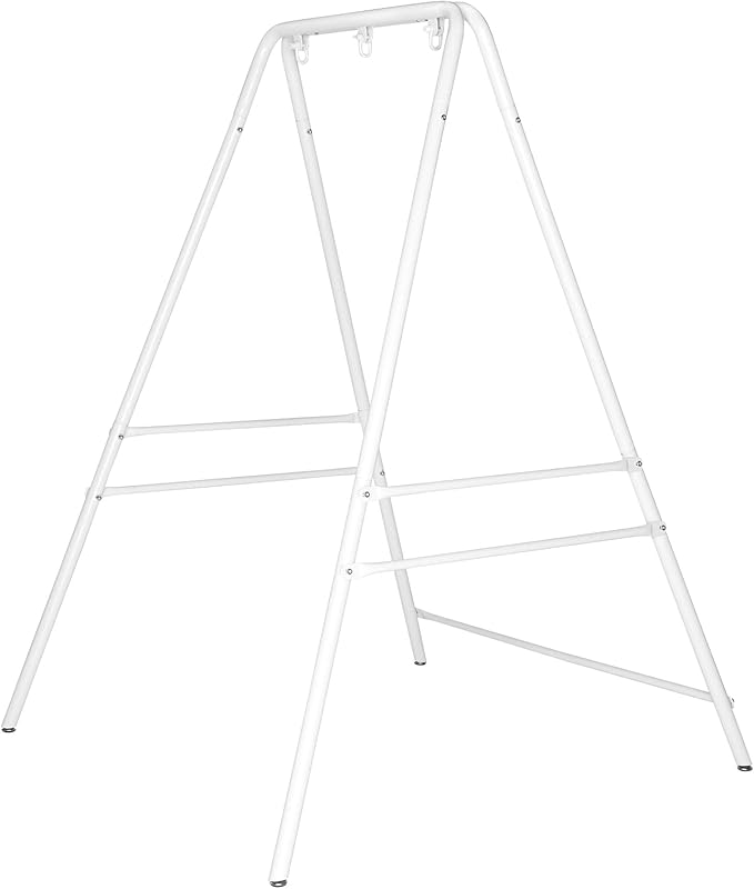 Outdoor Hammock Stand Heavy Duty A-Frame Metal Stand with 3 Hooks Weatherproof Design Fits Hammocks &amp Hanging Chairs 450 Lbs Capacity for Backyard Garden Balcony &amp Porch