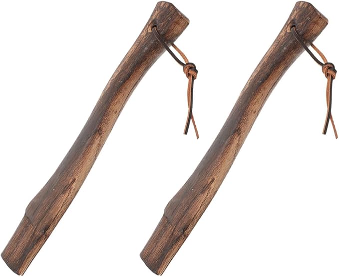 YARNOW 2pcs Wooden Axe Handle Replacement Durable Hatchet Handle Easy to Install Mini High Practicability Natural Wood Material for Outdoor Use