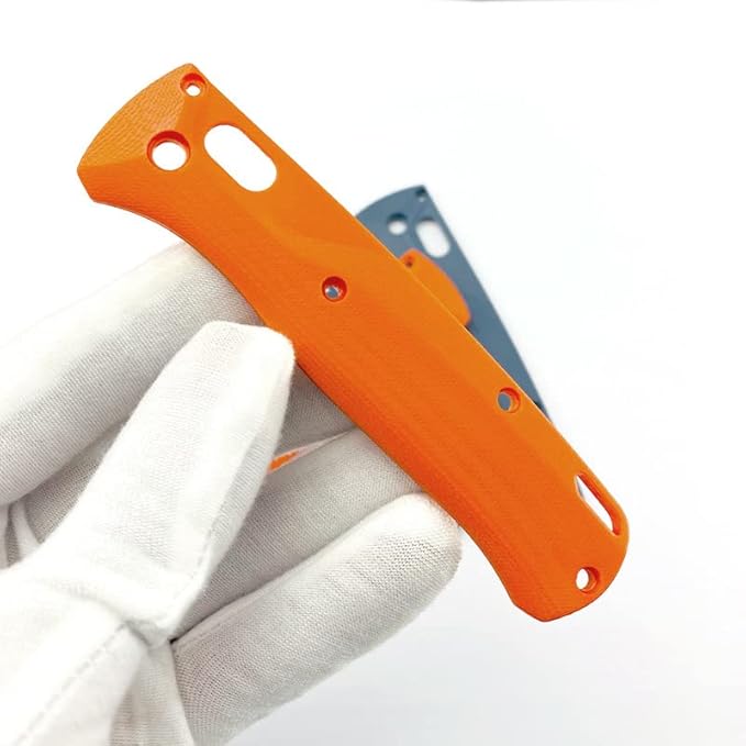 1 Pair G10 Scales Handle Patch Blank DIY Replacement in Orange Color Fits for Bugout 535