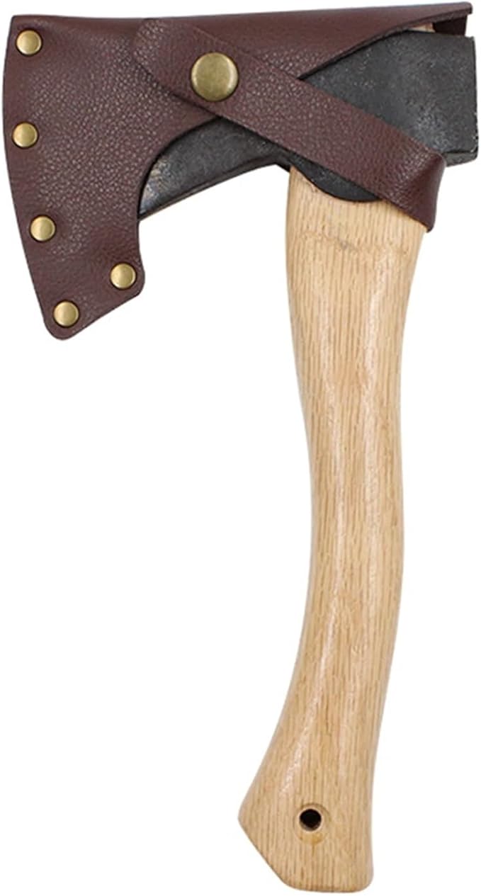 Hatchet Sheath Head Cover Holster Case Leather Hatchet Sheath Protective with Waist Hangings for Hiking Camping