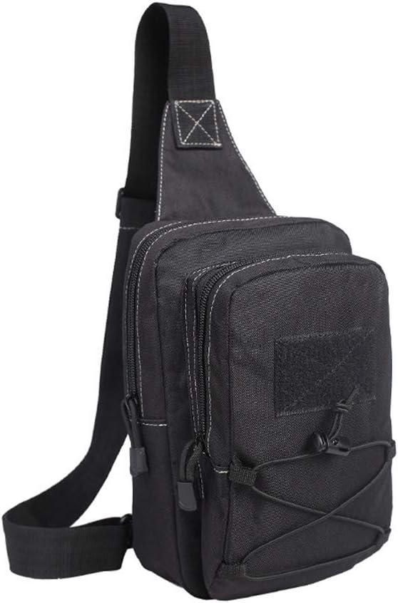 Sunnystacticalgear Outdoor Sports Hiking Sling Bag Shoulder Pack Camouflage Tactical Chest Bag - Black