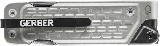 Gerber Gear Lockdown Driver 7-in-1 EDC Multitool - 2.5 Plain Edge Blade Scissors Bit Driver - Gifts for Men Everyday Carry Gear and Survival Equipment - Silver