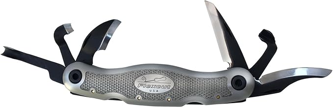 FLEXCUT Right Handed Carvin Jack 2.0 Folding Multi Tool for Woodcarving Includes 6 Blades Made in USA JKN291
