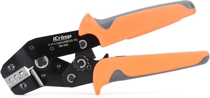 iCrimp SN-48B Pin Crimping Tools 3.96/4.8/5.08/6.3 mm 26-16AWG Crimper 0.14-1.5mm² for Dupont &amp JST-SM Molex Connectors and Terminals