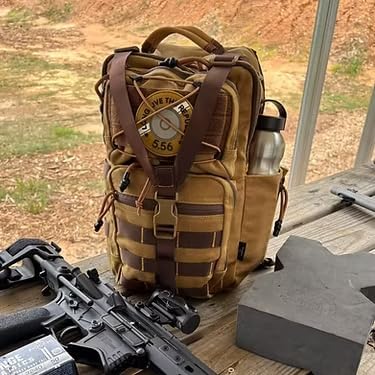 ROARING FIRE Slingshot Waxed Canvas Tactical Sling Bag for Men CCW Concealed Carry Backpack MOLLE Outdoor Chest Pack for Hunting Hiking Travel Commute &amp EDC