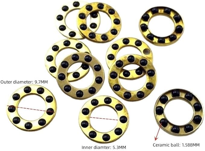 10 Pieces Brass Flippers Fit for We Knives CNC Gasket Washers DIY Making Accessory
