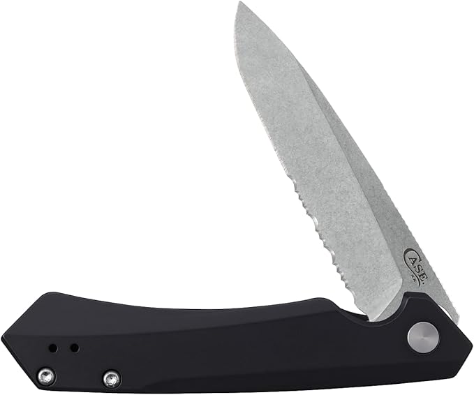 Case XX Pocket Knife KINZUA - BLACK ANODIZED ALUMINUM Item #64633 - KINZUA S35VN - Length Closed: 4 3/4Inches