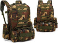 Tactical Backpack Military Molle Hiking 55L Outdoor mountaineering camping traveling camouflage tactical jungle camouflage