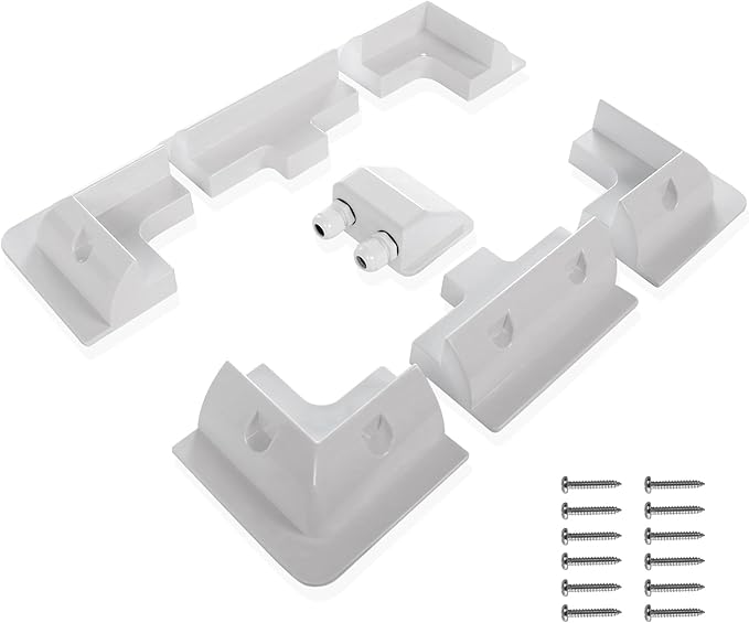 Solar Panel Mounting Brackets Kit 7PCS RV Roof Mounts No Drill Caravans Campervans (White)