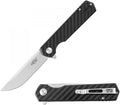 GANZO Firebird FH11 Top Pocket Folding Knife D2 Steel Flip Blade Carbon Fiber Handle with Clip Hunting Gear Fishing Camping Outdoor Folder EDC Knife (CF Black)