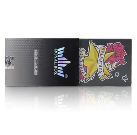 Royal Box Star 8 Compartment Snuff Storage Box with 7.6 cm Metal Alloy Straw