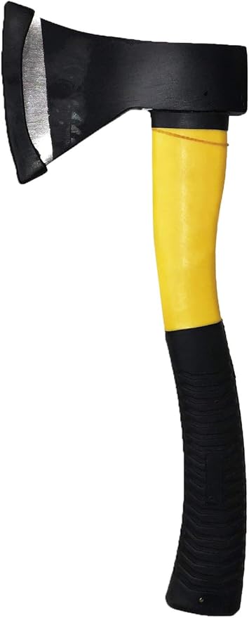 Voyager Tools Carbonized Steel Camping Axe with Comfortable Fiber Glass Handle Durably Built for Long Lasting Performance