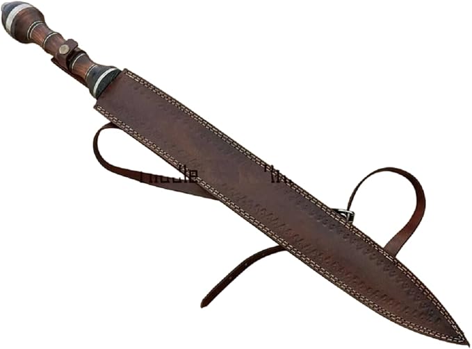 'Forest Hunting – Custom Handmade Roman Gladius Sword Medieval Warrior Damascus Steel Sword Battle Axe Viking swods Full Tang Blade