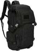 Outdoor Sports Pack Hiking Bag Tactical Rucksack Camo Knapsack Combat Camouflage Tactical Molle 50L Backpack - Black