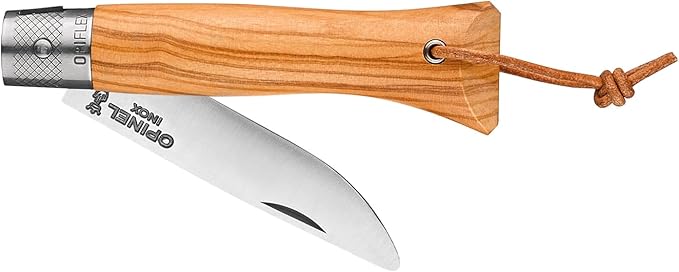 OPINEL NEO6 Folding Non-Locking Pocket Knife OPIFLEX Intuitive Design EDC Folder Wood Handles 2.75 in. Blade (Olive)