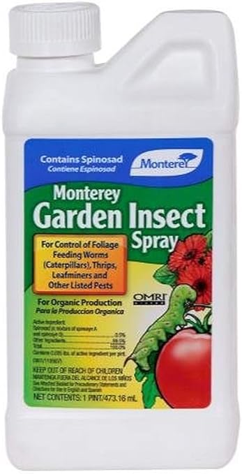 Monterey Garden Insect Spray 16oz (Control of Foloage Feeding Worms(Caterpillars) Thrips Leafminers and Other Listed Pests.