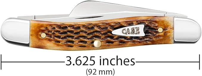 Case XX Pocket Knife BURNT AMBER BONE MEDIUM STOCKMAN IN GIFT TIN Item #10778-6318 SS - Length Closed: 3 5/8Inches