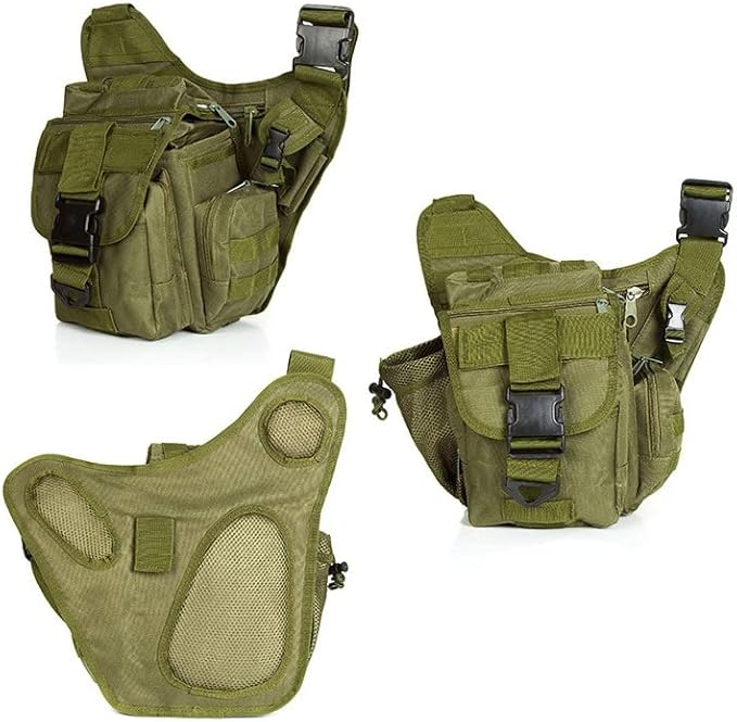 Outdoor Sports Hiking Sling Bag Shoulder Gear Pack Chest Range Bag Molle Camouflage Tactical Versipack - Tan