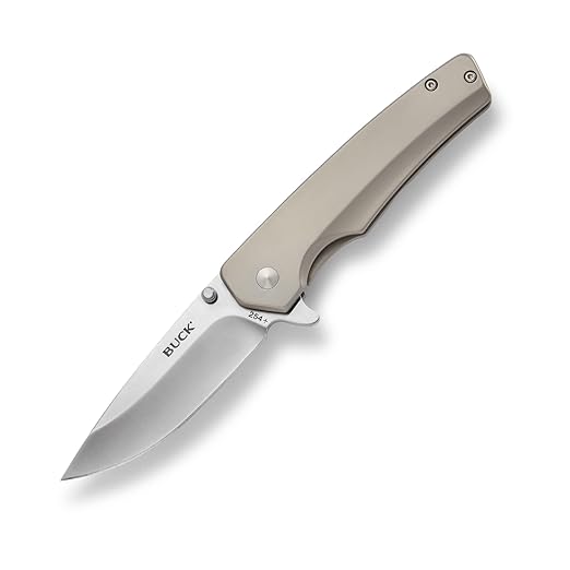 Buck Knives 253 Odessa Folding EDC Knife 3-1/8” Pocket Knife Blade Stainless Steel Handle 7Cr17MoV Steel Drop Point Folding Blade Light Gray 4.9 oz