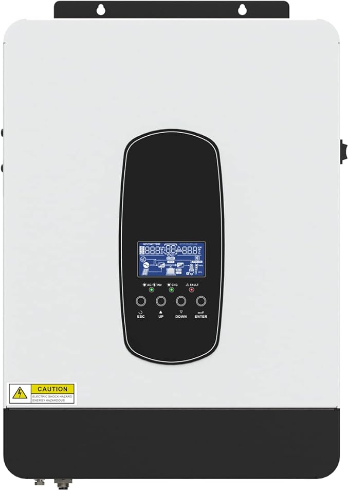 Y&ampH 3200W Solar Hybrid Inverter DC24V to AC230VOff-Grid Pure Sine Wave Inverter with 80A MPPT Solar Charger+AC ChargerMax PV 3000W DC55-450V Inputfit for 24V Lead-Acid/Lithium Battery