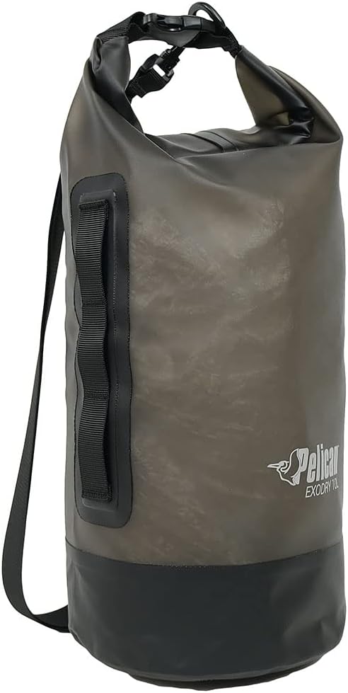 Pelican Waterproof Dry Bag - Exodry - Thick &amp Lightweight - Roll Top Dry Compression Sack Keeps Gear Dry for Kayaking Boating Beach Rafting Hiking Camping and Fishing