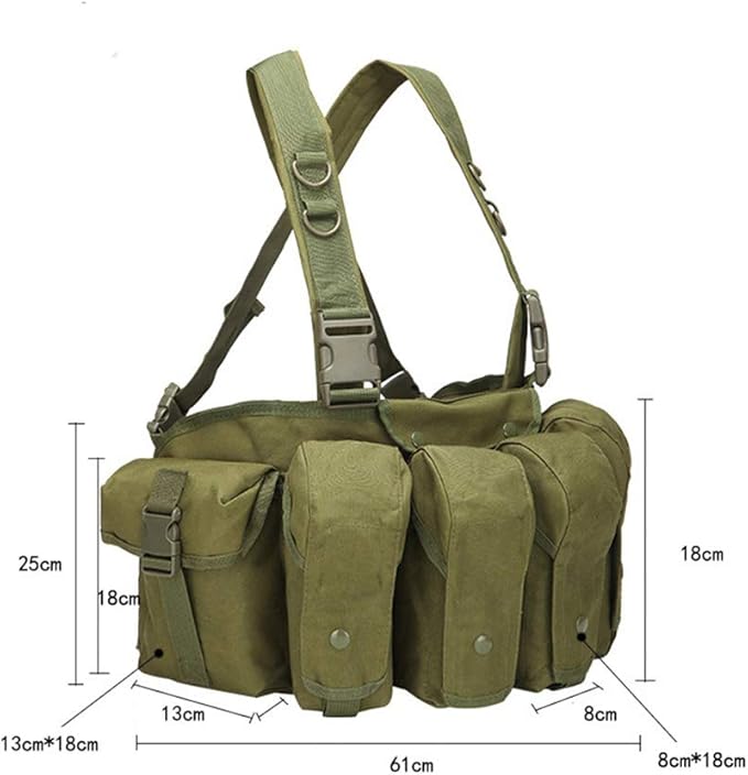 Outdoor Sports Airsoft Gear Combat Assault Molle Vest Accessory Pouch Bag Carrier Tactical Camouflage Chest Rig